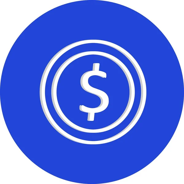 Vector Coin Icon Illustration — Stock Vector