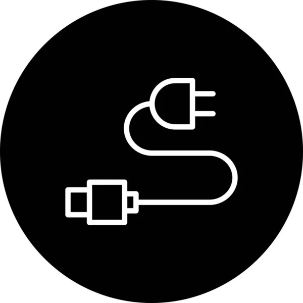 Vector Data Cable Ico — Stock Vector