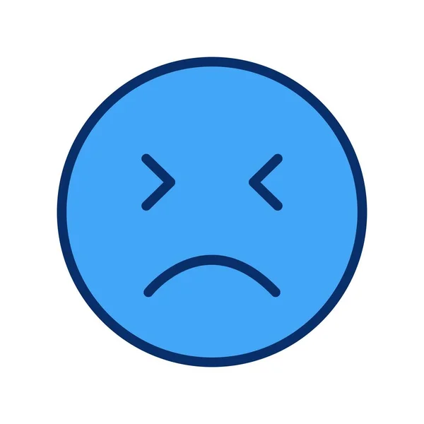 Trauriges Gesichtssymbol Einfache Vektorillustration — Stockvektor
