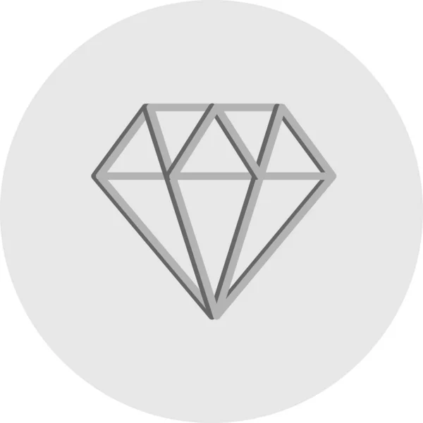 Vector Diamond Icoon Eenvoudige Vector Illustratie — Stockvector