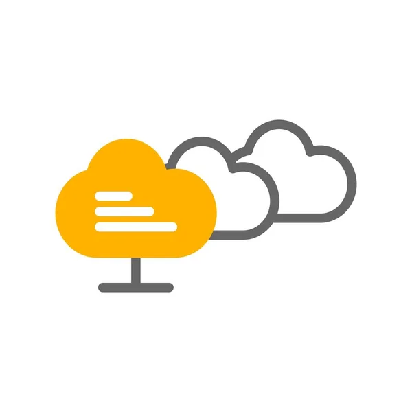 Εικονίδιο Cloud Απλή Διανυσματική Απεικόνιση — Διανυσματικό Αρχείο