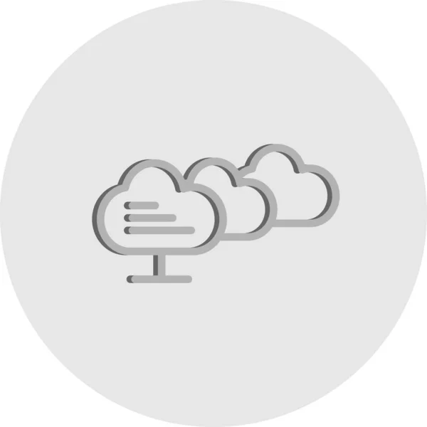 Icono Nube Ilustración Vectorial Simple — Archivo Imágenes Vectoriales