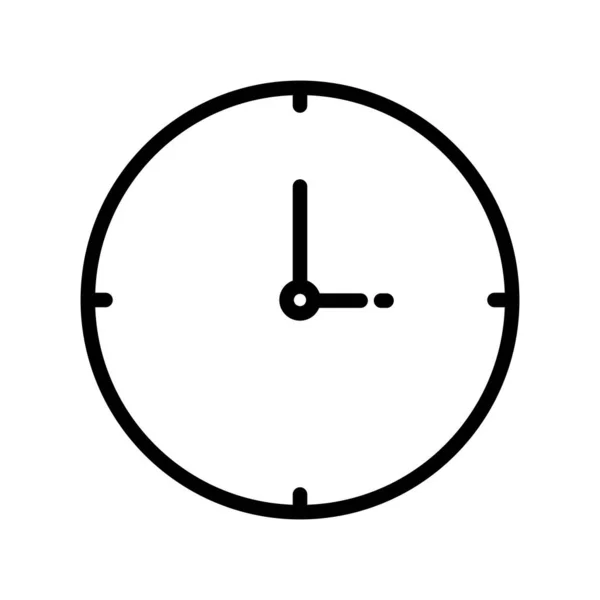 Icono Del Reloj Ilustración Vectorial Simple — Vector de stock