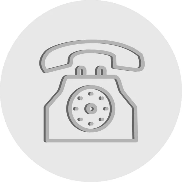 Ретро Телефон Вектор Значок — стоковий вектор