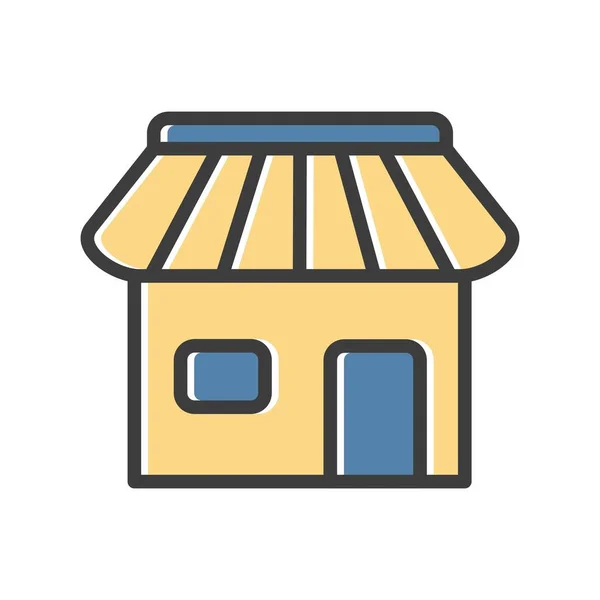 Icono Tienda Vector Ilustración — Archivo Imágenes Vectoriales