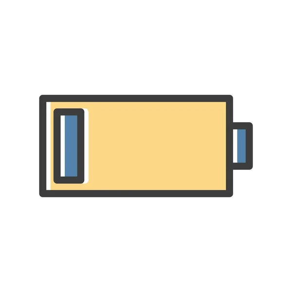 Ícone Bateria Ilustração Vetorial Simples — Vetor de Stock