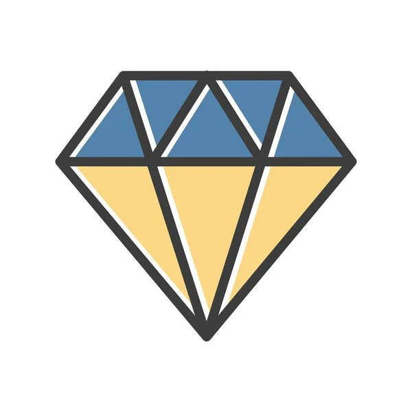 Vektor Diamant Symbol Einfache Vektorillustration — Stockvektor