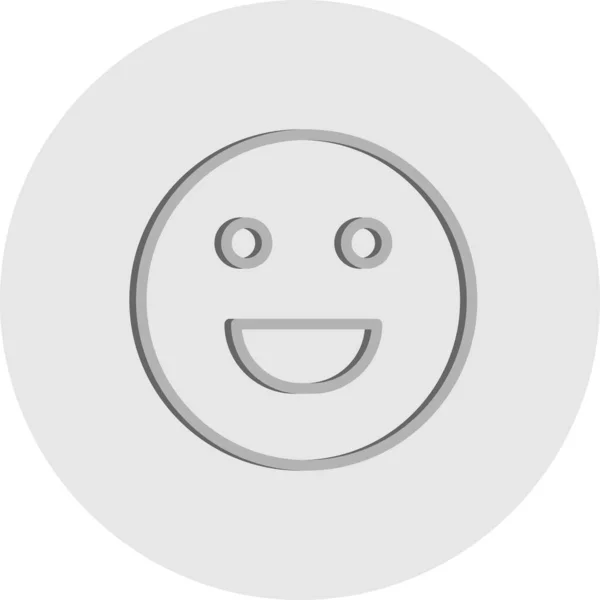 Lachen Gesicht Symbol Einfache Vektorillustration — Stockvektor
