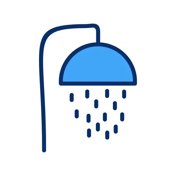 Dusche Symbol Vektor Illustration — Stockvektor