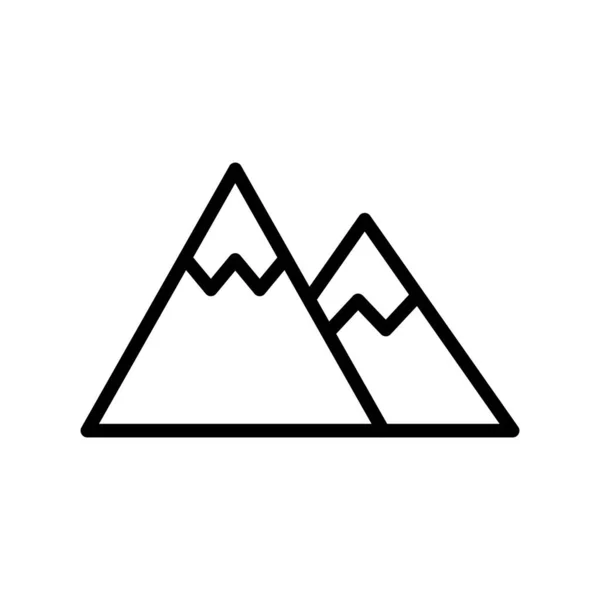 Vector Mountain Icon Illustration — Stock Vector