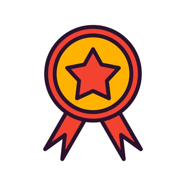 Award Medaille Pictogram Vector Illustratie Grafisch Ontwerp — Stockvector