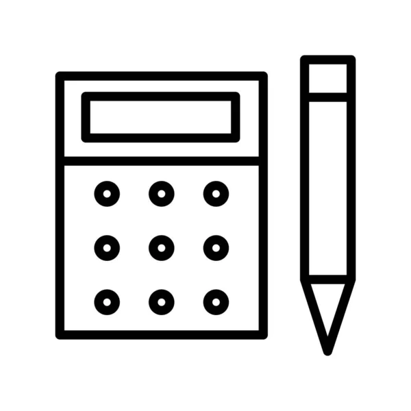 Иконка Векторного Калькулятора Простая Векторная Иллюстрация — стоковый вектор