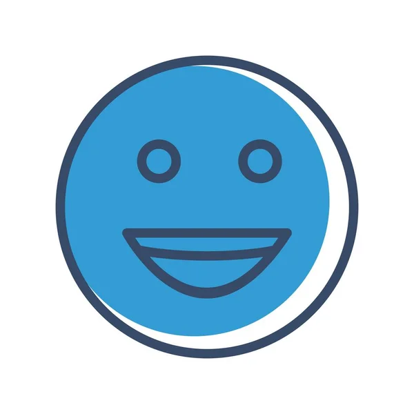 Χαμόγελο Εικονίδιο Πρόσωπο Απλή Διανυσματική Απεικόνιση — Διανυσματικό Αρχείο