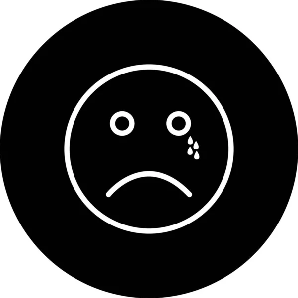 Crying Face Icon Simple Vector Illustration — Stock Vector