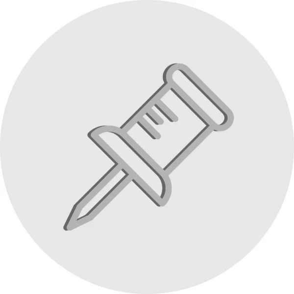 Ikona Pin Prosty Wektor Ilustracja — Wektor stockowy