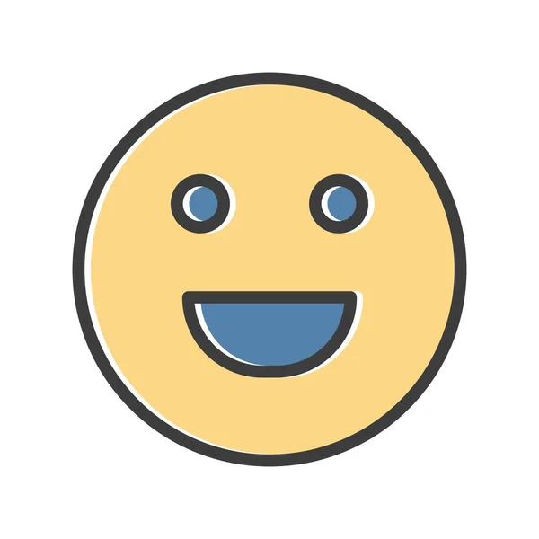 笑い顔のアイコンシンプルなベクトルイラスト — ストックベクタ