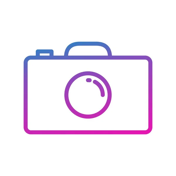 Icono Cámara Fotográfica Ilustración Vectorial — Vector de stock