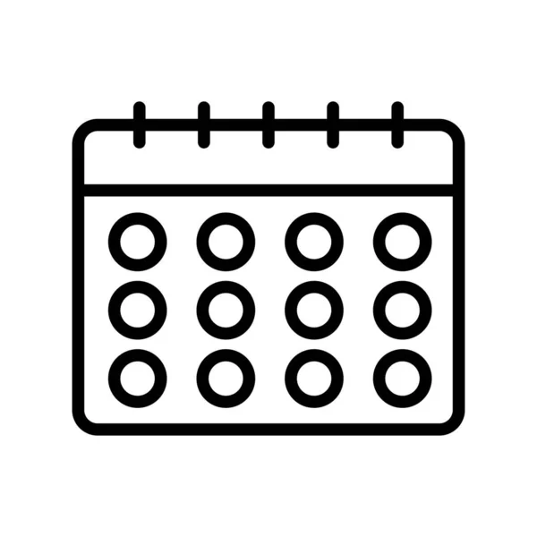 Ikona Kalendarza Wektorowego Ilustracja — Wektor stockowy