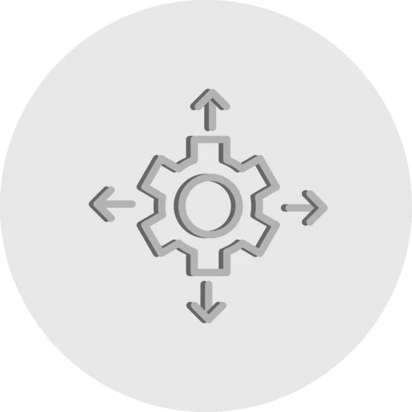 Ícone Configuração Ilustração Vetorial Simples — Vetor de Stock