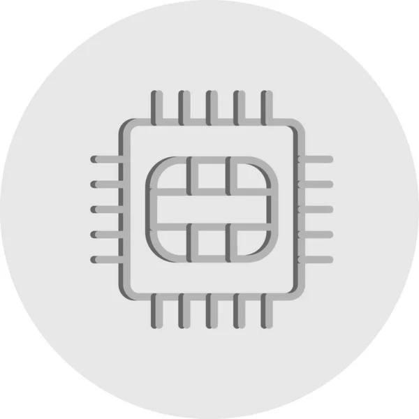 Vectorchip Web Icoon Illustratie — Stockvector