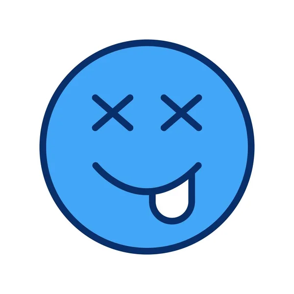 Kawaii Emoticon Icon Smile Face Symbol Vector Illustration — Stock Vector