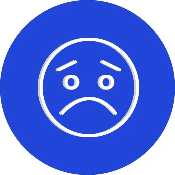 sad face icon, simple vector illustration