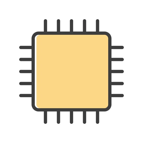 Vector Icono Chip Ilustración — Archivo Imágenes Vectoriales