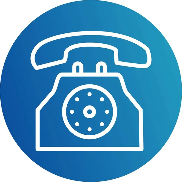 Vektor Illustration Des Blauen Telefon Symbols — Stockvektor