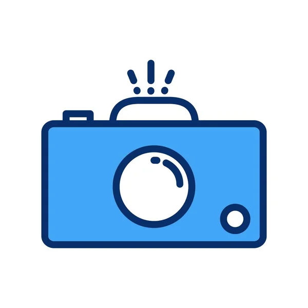 Ikona Kamery Ploché Ilustrace Vektorových Ikon Fotografických Filmů Pro Web — Stockový vektor