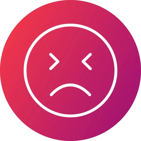 Sad Face Icon Simple Vector Illustration — Stock Vector