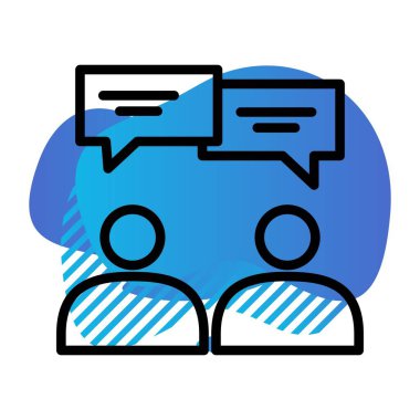 Vektör Sohbet simgesi, basit vektör illüstrasyonu