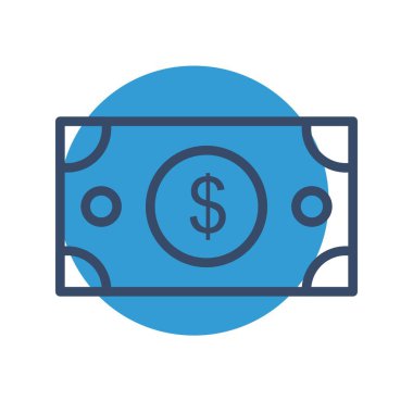 vektör Doları simgesi, basit vektör illüstrasyonu