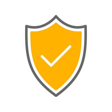 Kalkan simgesi, basit vektör illüstrasyonu