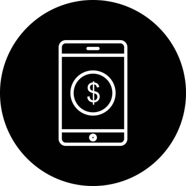 cep telefonu simgesi, basit vektör illüstrasyonu