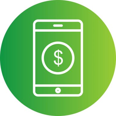 cep telefonu simgesi, basit vektör illüstrasyonu