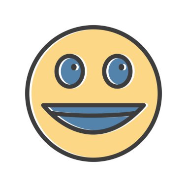 yüz ifadesi simgesi, vektör illüstrasyonu