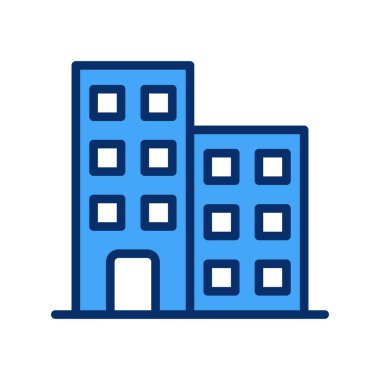  bina simgesi, basit vektör illüstrasyonu