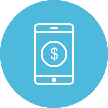 cep telefonu simgesi, basit vektör illüstrasyonu