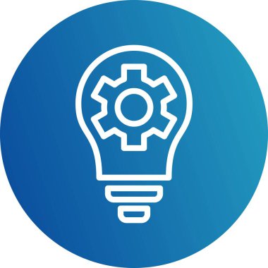 Ampul simgesi, basit vektör illüstrasyonu