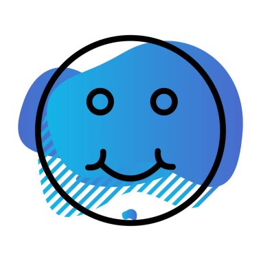  Şirin yüz simgesi, basit vektör illüstrasyonu