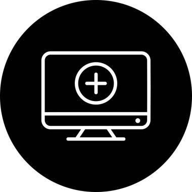 Lcd vektörü simgesi, illüstrasyon