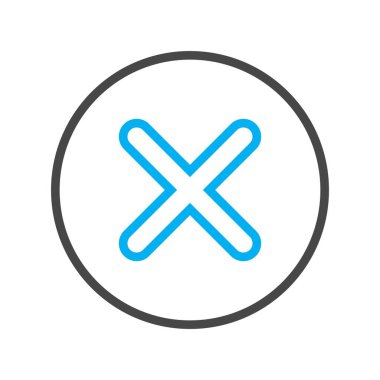 İptal edilen simge, basit vektör illüstrasyonu