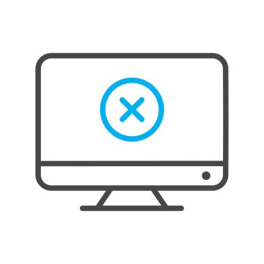 Lcd vektörü simgesi, illüstrasyon