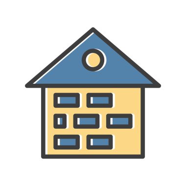 Ev ikonu. vektör illüstrasyonu