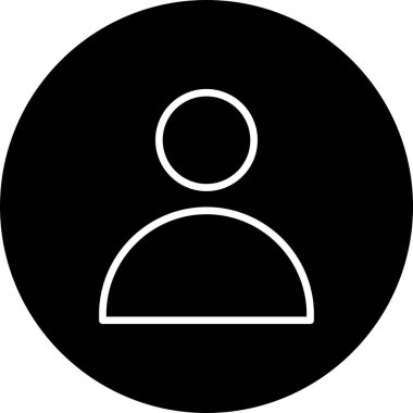 man simgesi, kişisel profil basit vektör illüstrasyonu