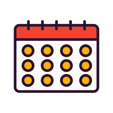  Vektör Takvim Simgesi, illüstrasyon