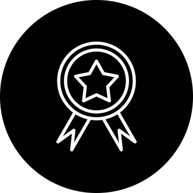 Yıldızlı bir rozetin vektör illüstrasyonu