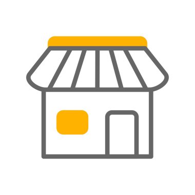 Dükkan ikonu. vektör illüstrasyonu