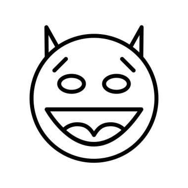 Gülümseyen sevimli çizgi film suratı