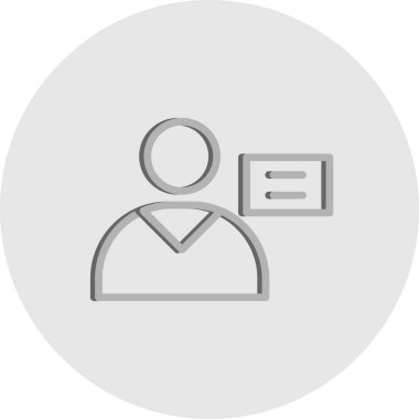 man simgesi, kişisel profil basit vektör illüstrasyonu